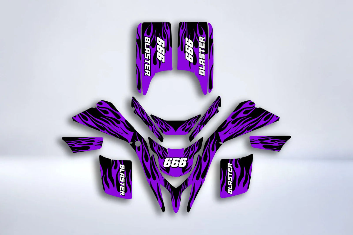Graphics kit YAMAHA 200 Blaster - FIRE