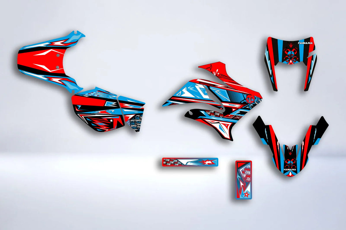 Kit Déco Yamaha DT 50 2003-2020 - TURQUOISE RED