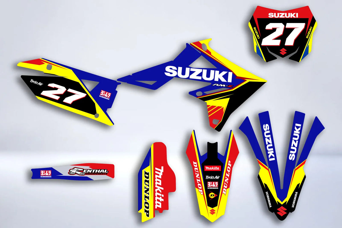 graphics kit SUZUKI RM-Z 450 2018-2025 & RM-Z 250 2019-2023 - RYBLUE