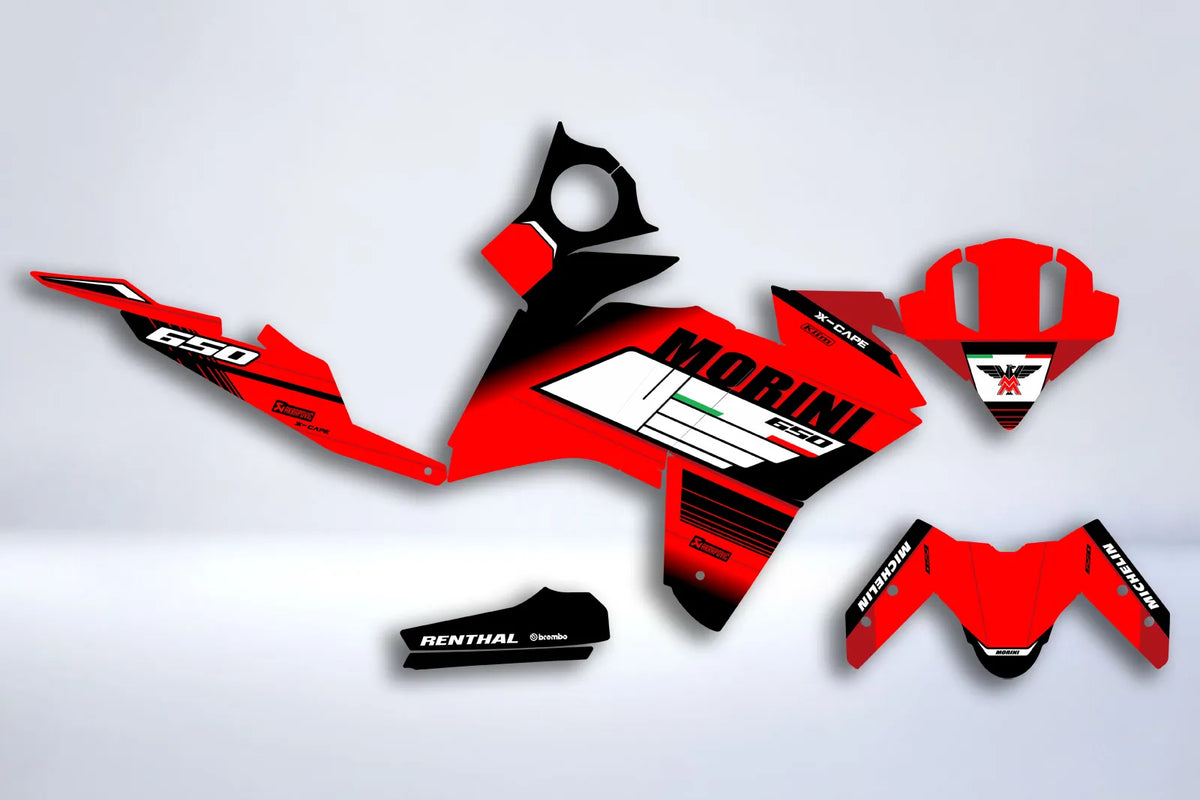 kit gráfico MOTO MORINI X-CAPE 650 2021-2024 - VERMELHO