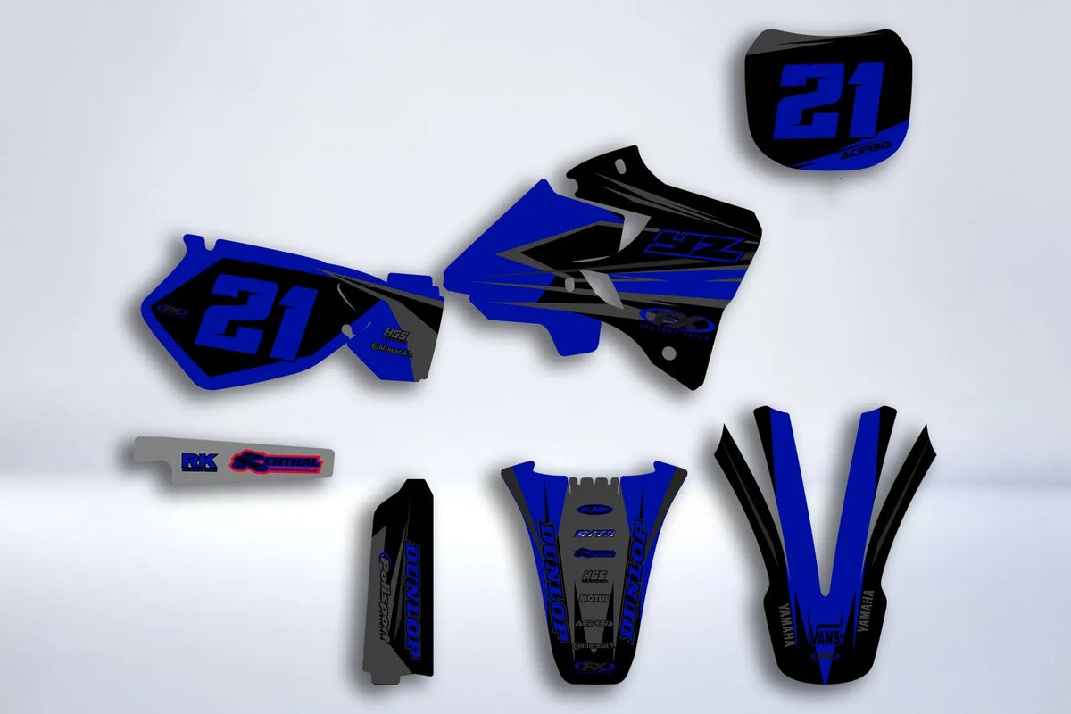 graphics kit YAMAHA YZ 125-250 1996-2001 - FACTORY BLACK