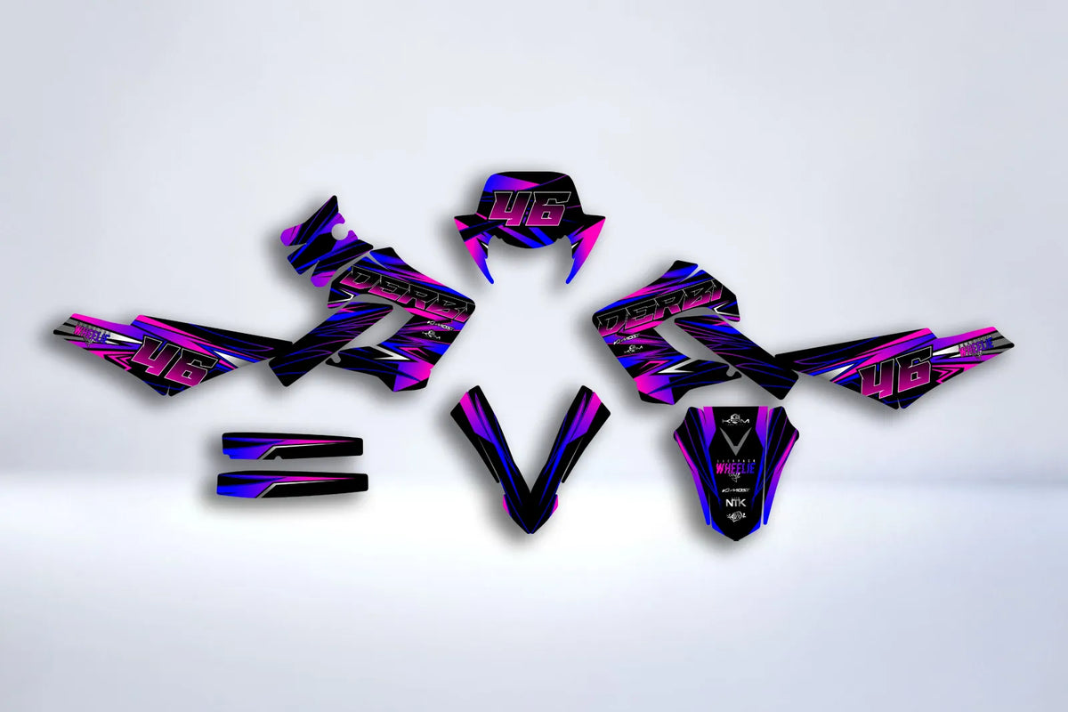 Kit Déco DERBI XTREME XRACE AVANT 2011 - BLUE PURPLE