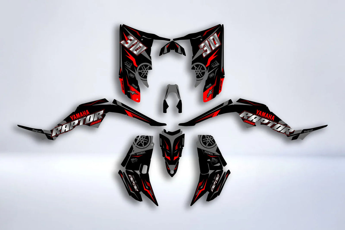 Kit Déco Yamaha YFM 350 Raptor - VYNORIS (chrome en option)