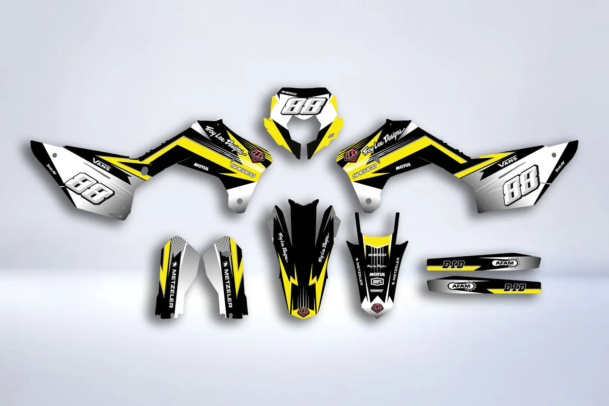Kit déco Sherco SE SEF 2017-2024 - TROY LEE YELLOW