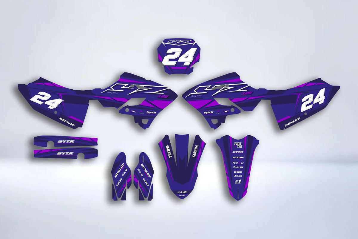 Graphics kit YAMAHA YZ/YZF/WR/WRF/TTR/DTR/DTX/XT660 - LINA PURPLE