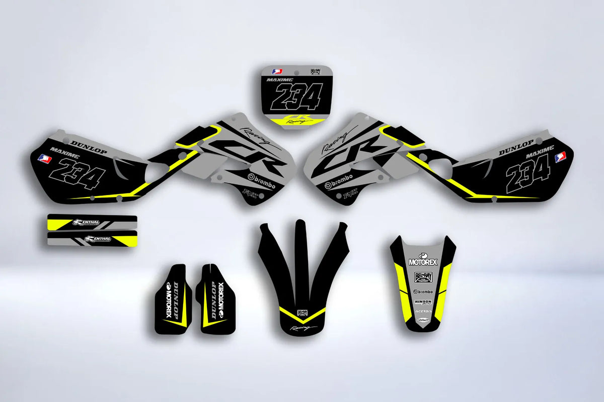 HONDA CR 125-250 1997-1999 graphics kit - GREY YELLOW