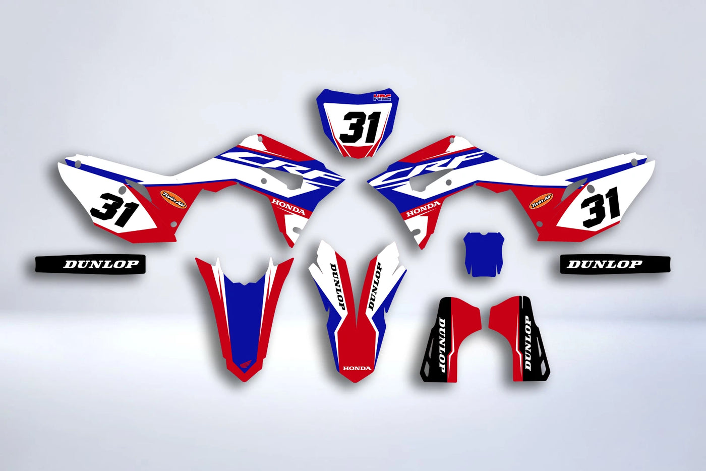 Honda CRF 450 2017-2020 CRF 250 2018-2021 decoration kit - RED BLUE