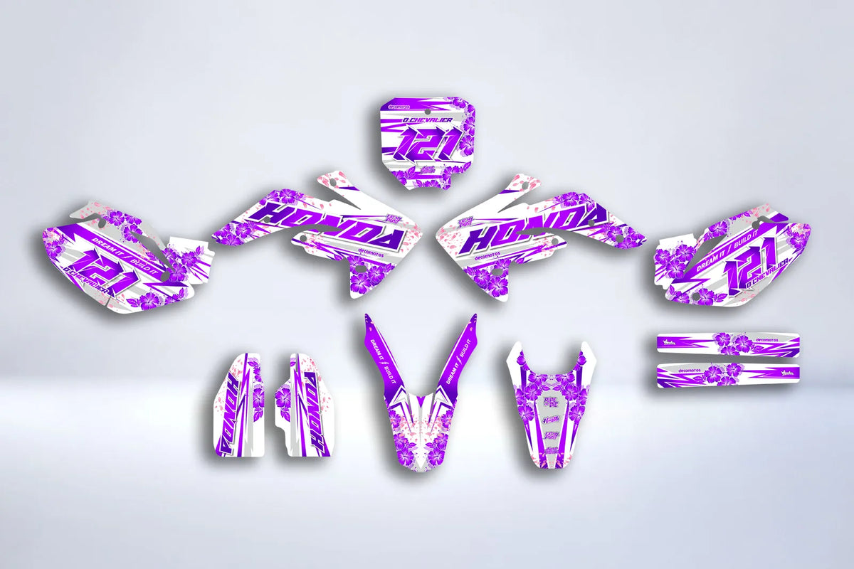graphics kit HONDA CRF 150 R 2007-2022 - FLOWER PURPLE