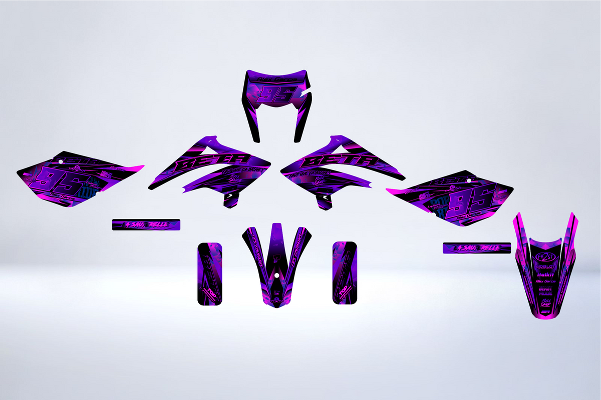Kit Déco Beta 50 RR 2006-2010 - PURPLE & RED