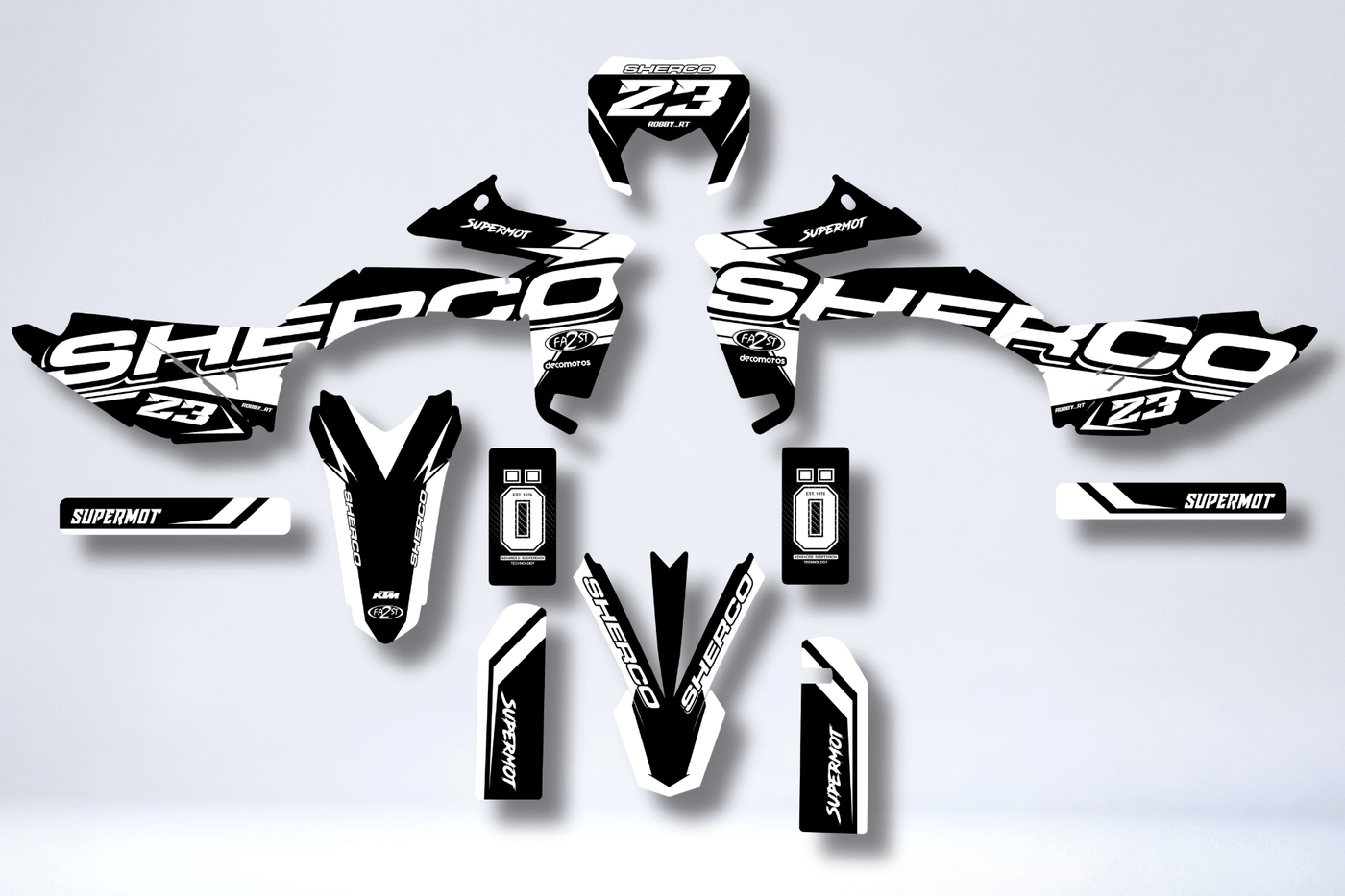 Kit Decoração Sherco SE-R / SM-R 50cc - RUDE