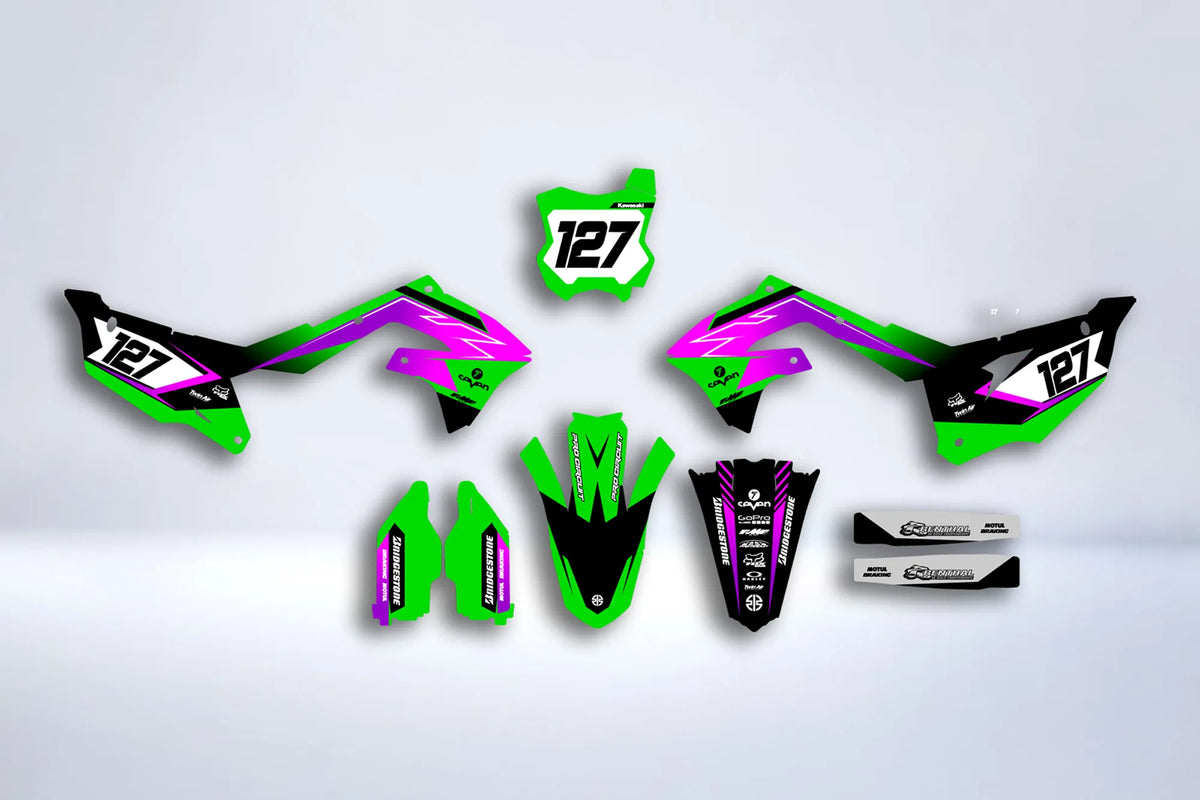 Kit Déco Kawasaki KXF 250 2021-2024 & KXF 450 2019-2023 - Vyrnex