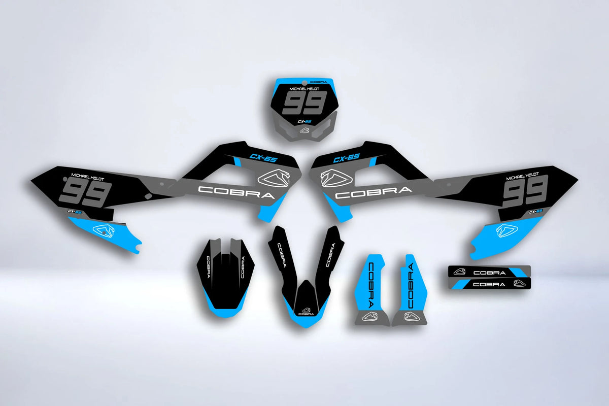 Kit déco Cobra CX65 (2022-2025), CX50JR, CX3E, CX50SR, CX50FWE (2025) - BLUE
