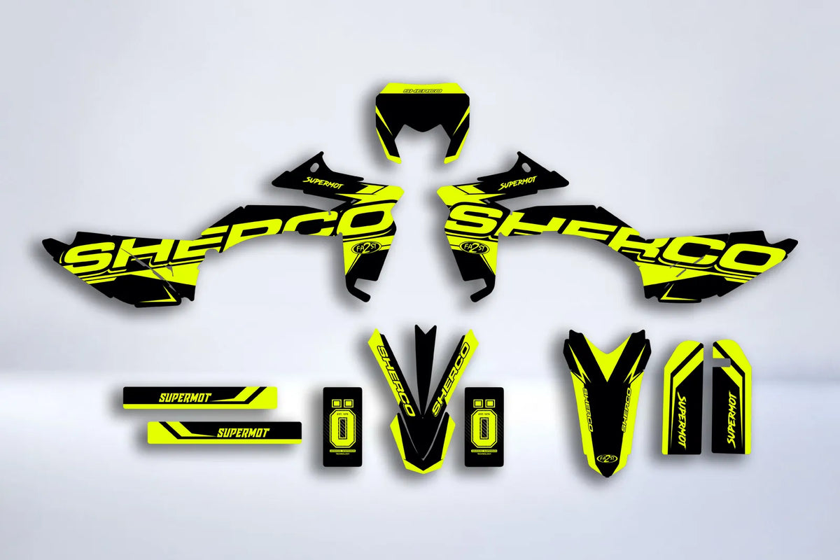 Kit Déco Sherco SE-R SM-R 50cc (Holographique et fluo en option) - SUNSTRIKE