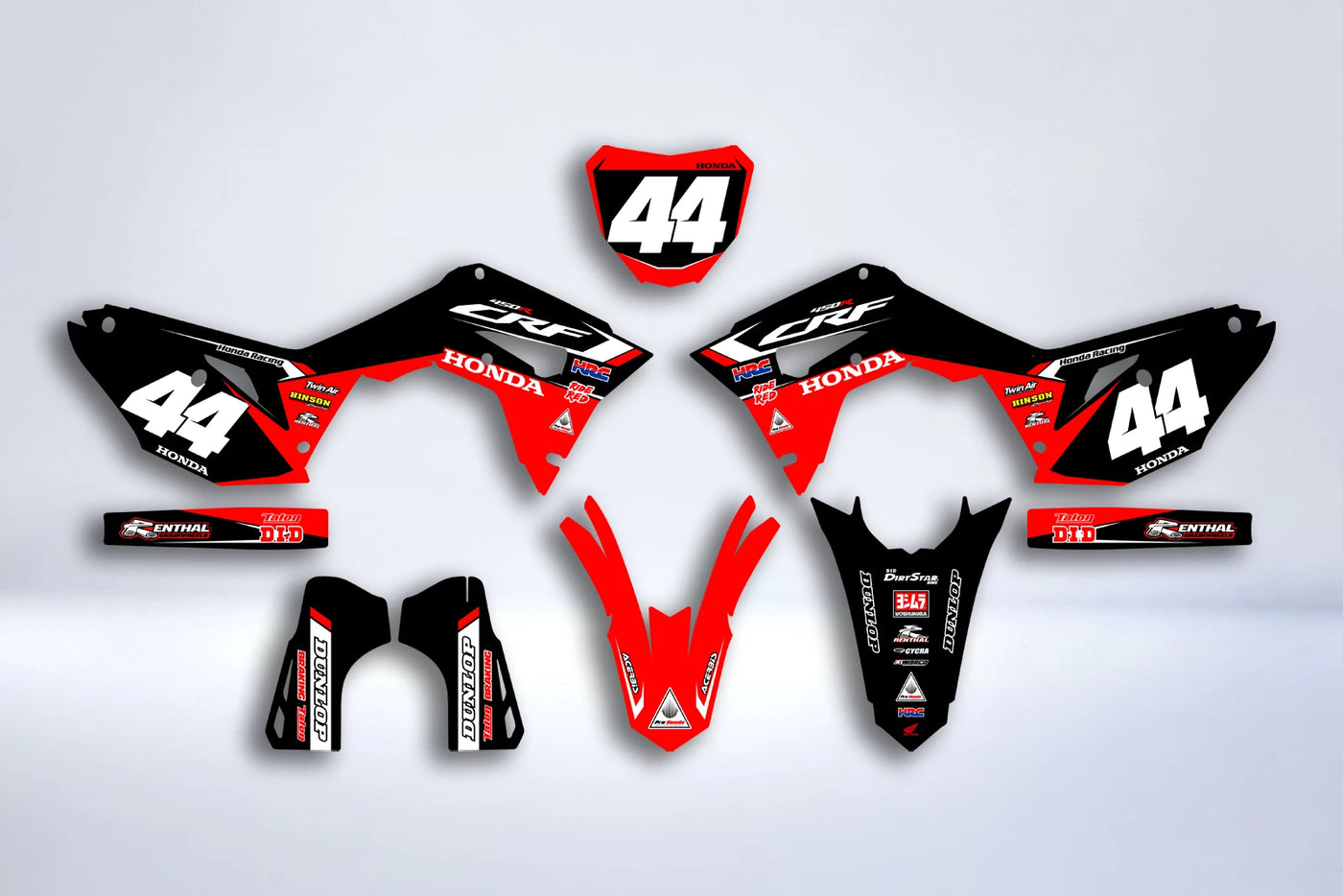 Dekor-Kit HONDA CRF 450 2017-2020 CRF 250 2018-2021 - FURYNX
