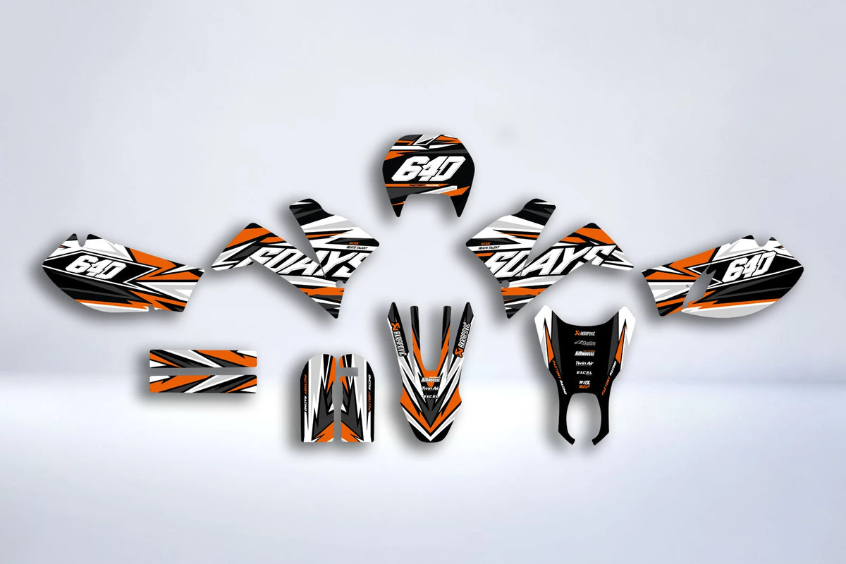 graphics kit KTM 640 LC4 1998-2010 - BORDEAUX