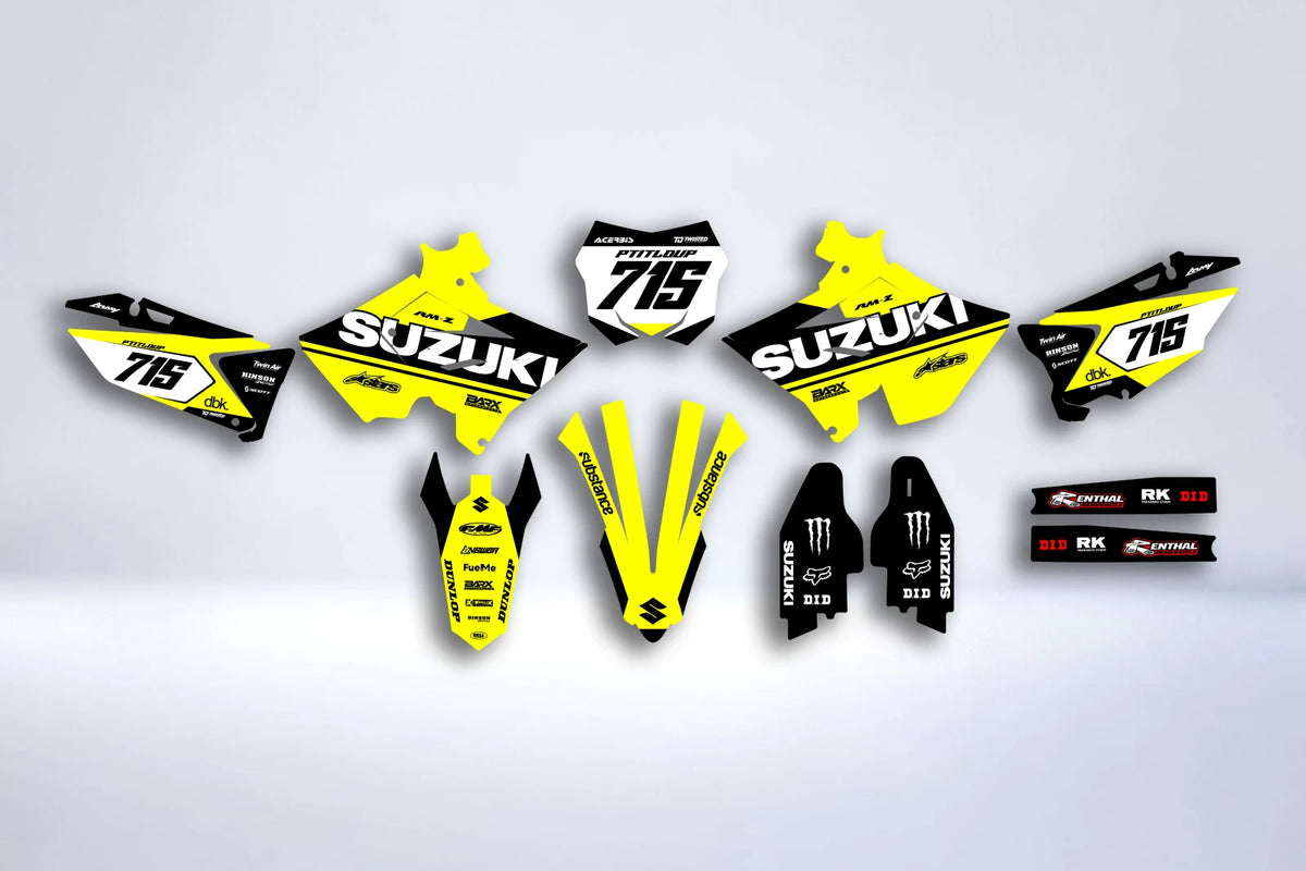graphics kit SUZUKI RM125 & RM250 2001-2008 POLISPORT RESTYLE - VORTIX
