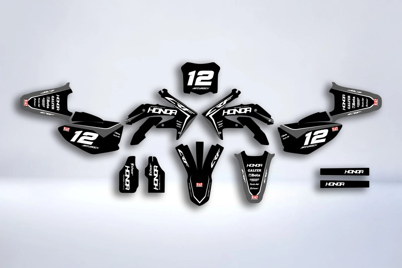 kit grafiche HONDA CRF 450 R 2005-2008 - ZEUS v3