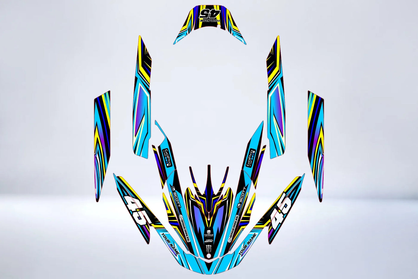 Kit Déco Yamaha FZR FZS 1800 SHO 2009-2013 Waverunner - BLUE YELLOW