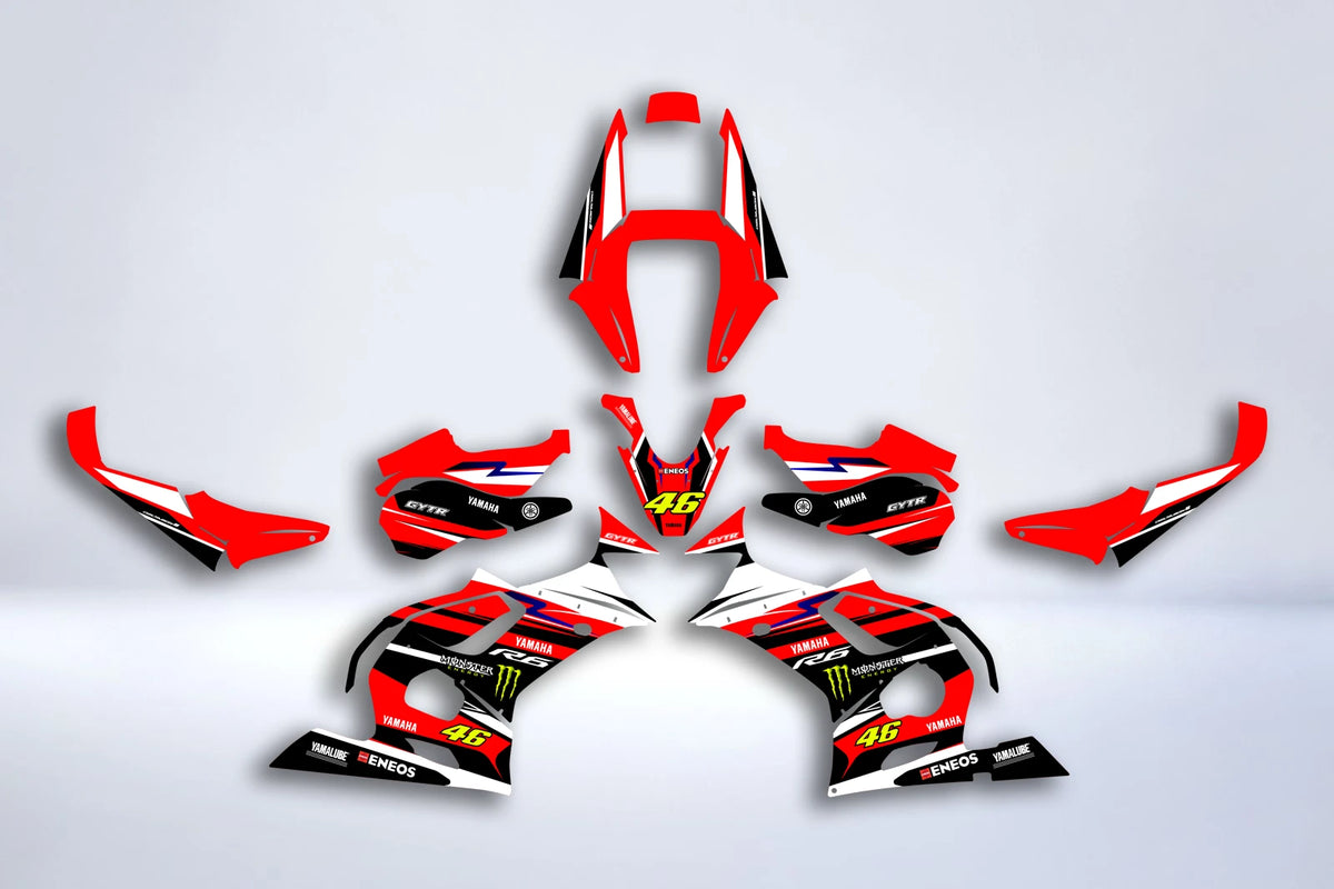 graphics kit YAMAHA YZF R6 1998-2002 - RED