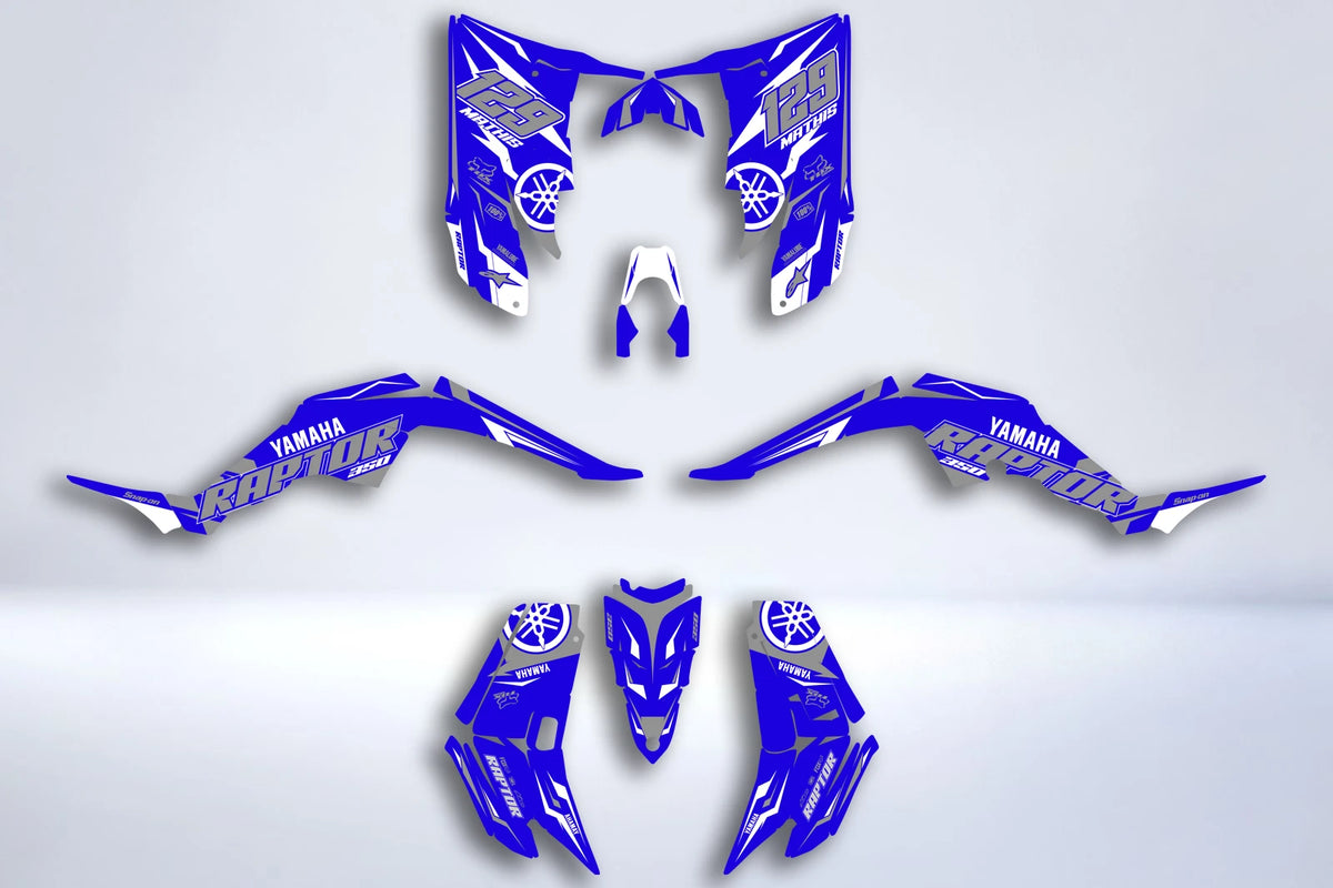Dekor-Kit Yamaha YFM 350 Raptor - VYNORIS BLUE
