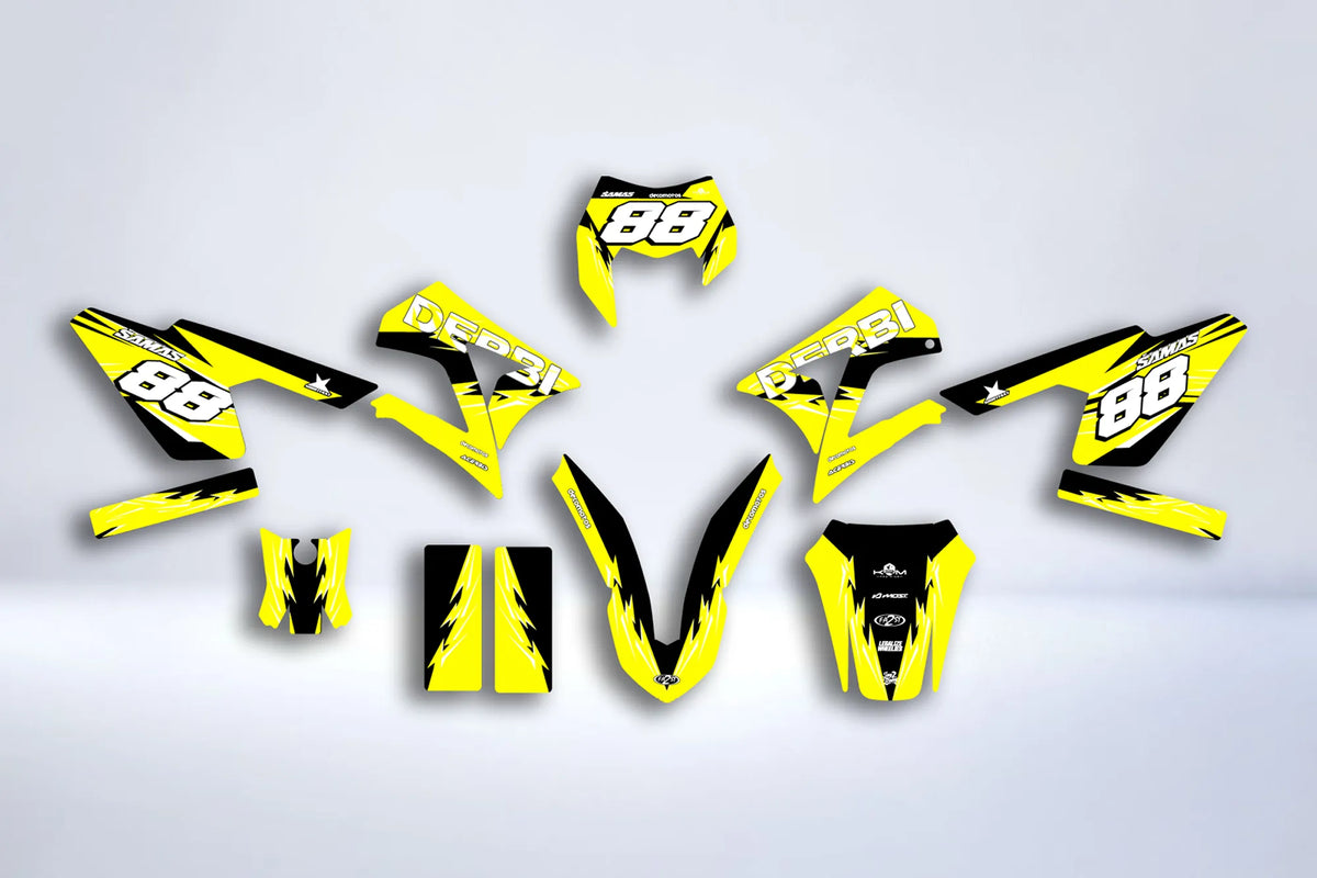 Dekor-Kit DERBI X-TREME / RACING 2011-2017 - VOLL GELB