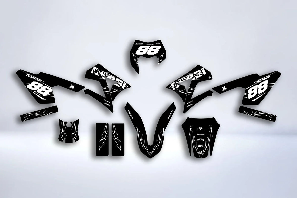Kit Déco DERBI X-TREME / RACING 2011-2017 - FULL BLACK