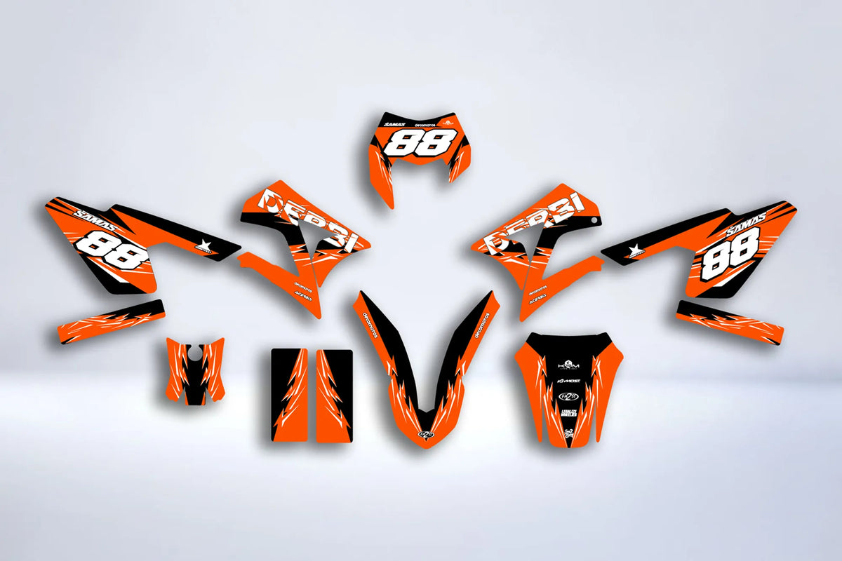 Kit grafiche DERBI X-TREME / RACING 2011-2017 - TUTTO ARANCIONE