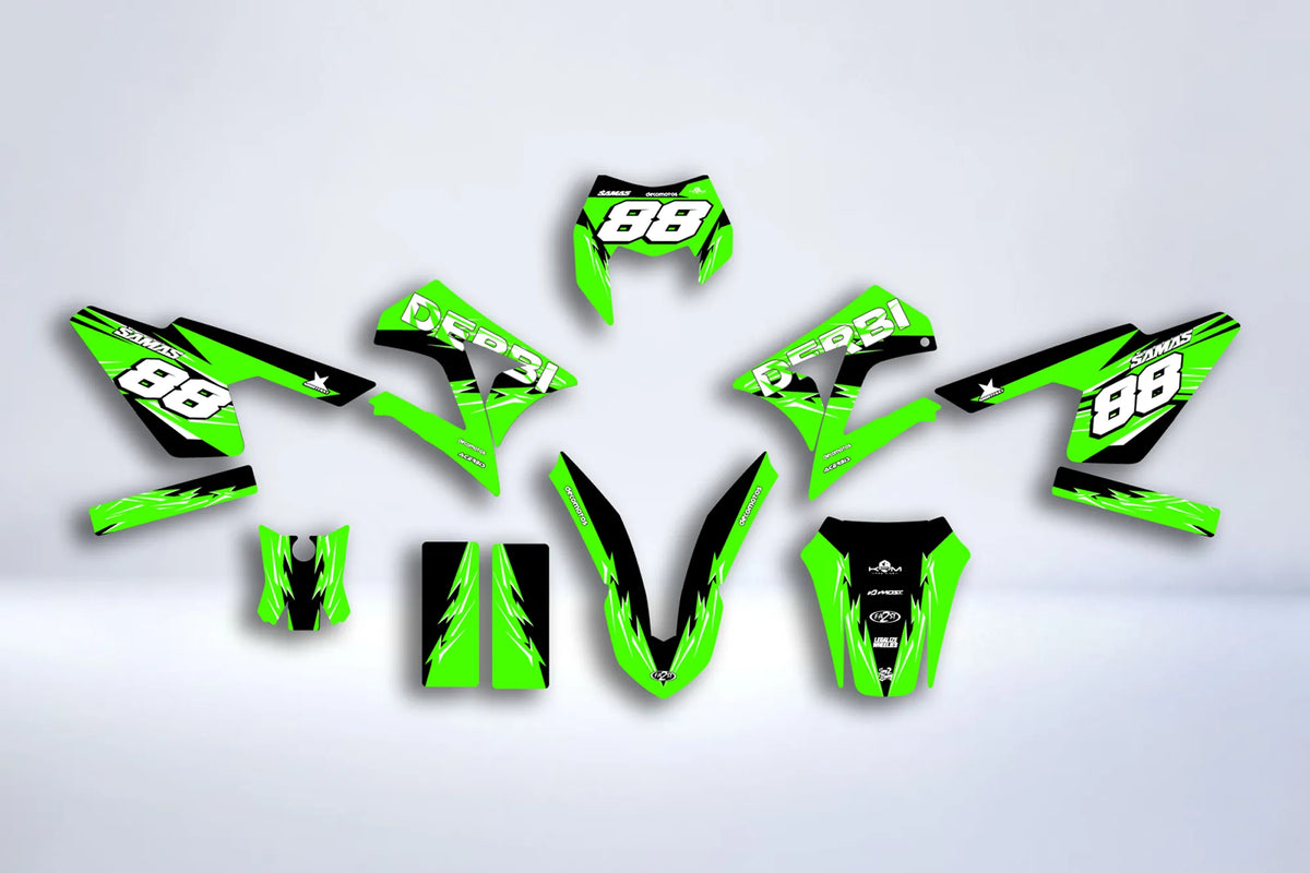 Kit autocolantes DERBI X-TREME / RACING 2011-2017 - VERDE TOTAL