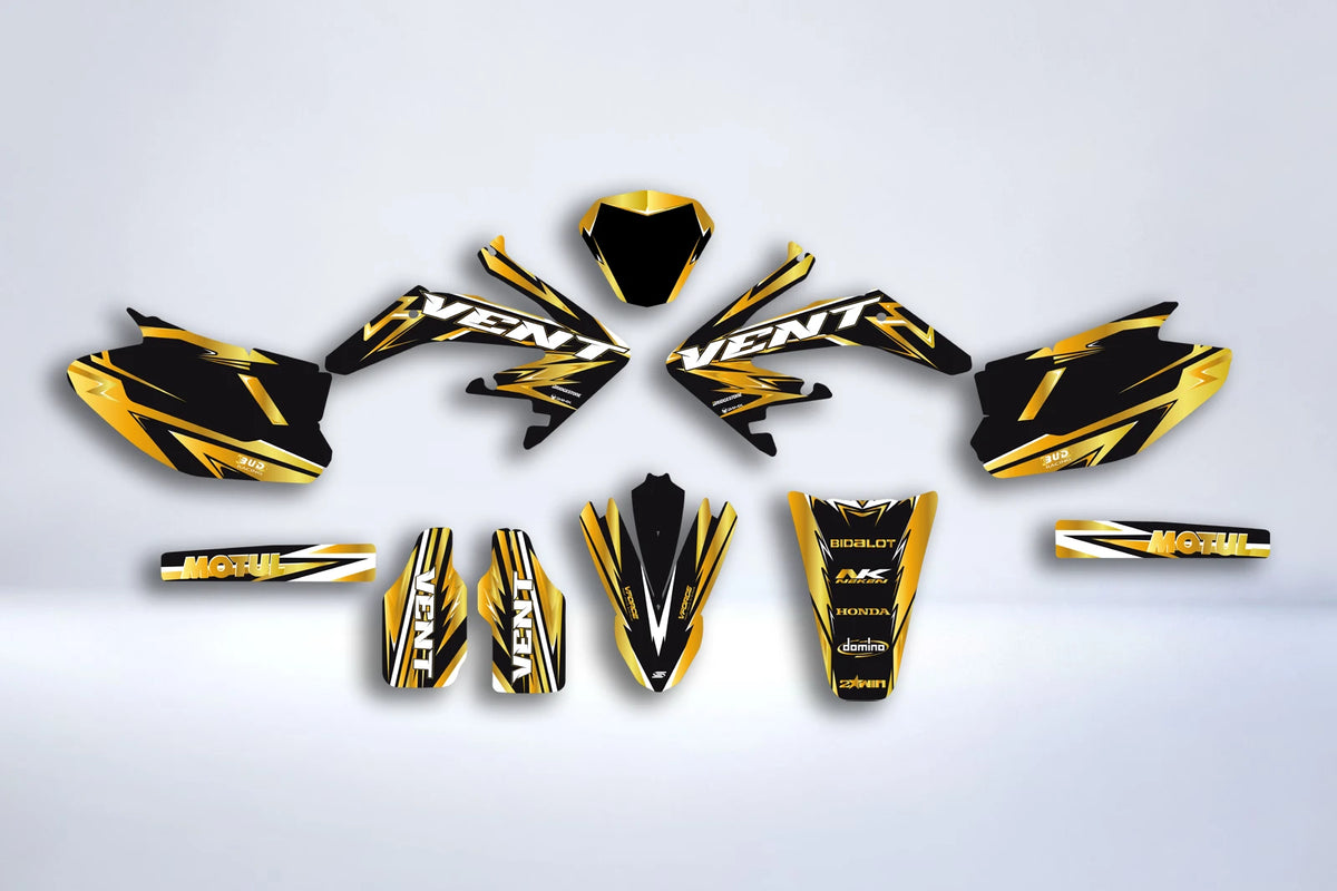 Graphics kit HM Vent Derapage 50cc 2006-2025 - FACTORY GOLD