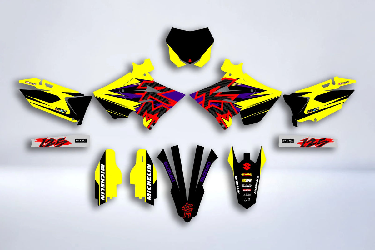 Graphics kit SUZUKI RM125 & RM250 2001-2008 POLISPORT RESTYLE - KYNTRAX