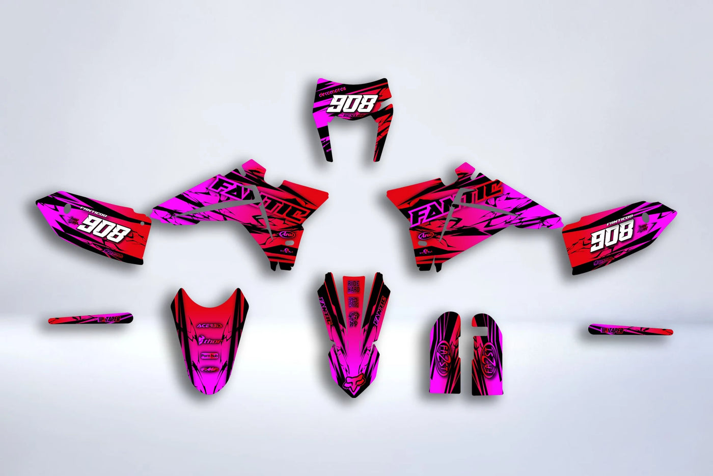 Dekor-Kit Fantic 50/125 XM / XE 2023-2025 - SPIKY RED