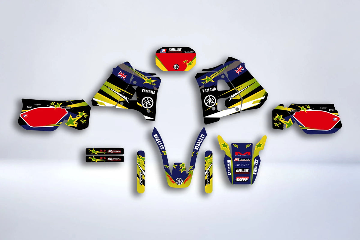 Kit Deco Yamaha DTR DTRE 125 1992-2003 - BLUE GREEN