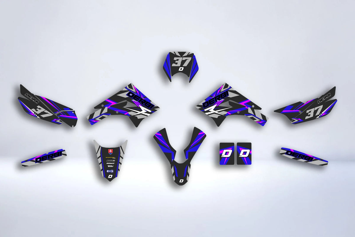 Kit Déco DERBI X-TREME / RACING 2011-2017 - BLUE PURPLE