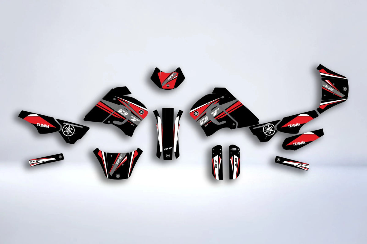 kit gráfico YAMAHA DT 50 ANTES 2002 - ROJO ORIGINAL