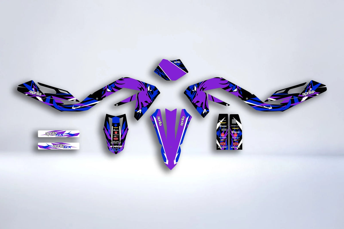 Kit Déco Aprilia SX 125 2005-2015 - LION ORIGINE PURPLE