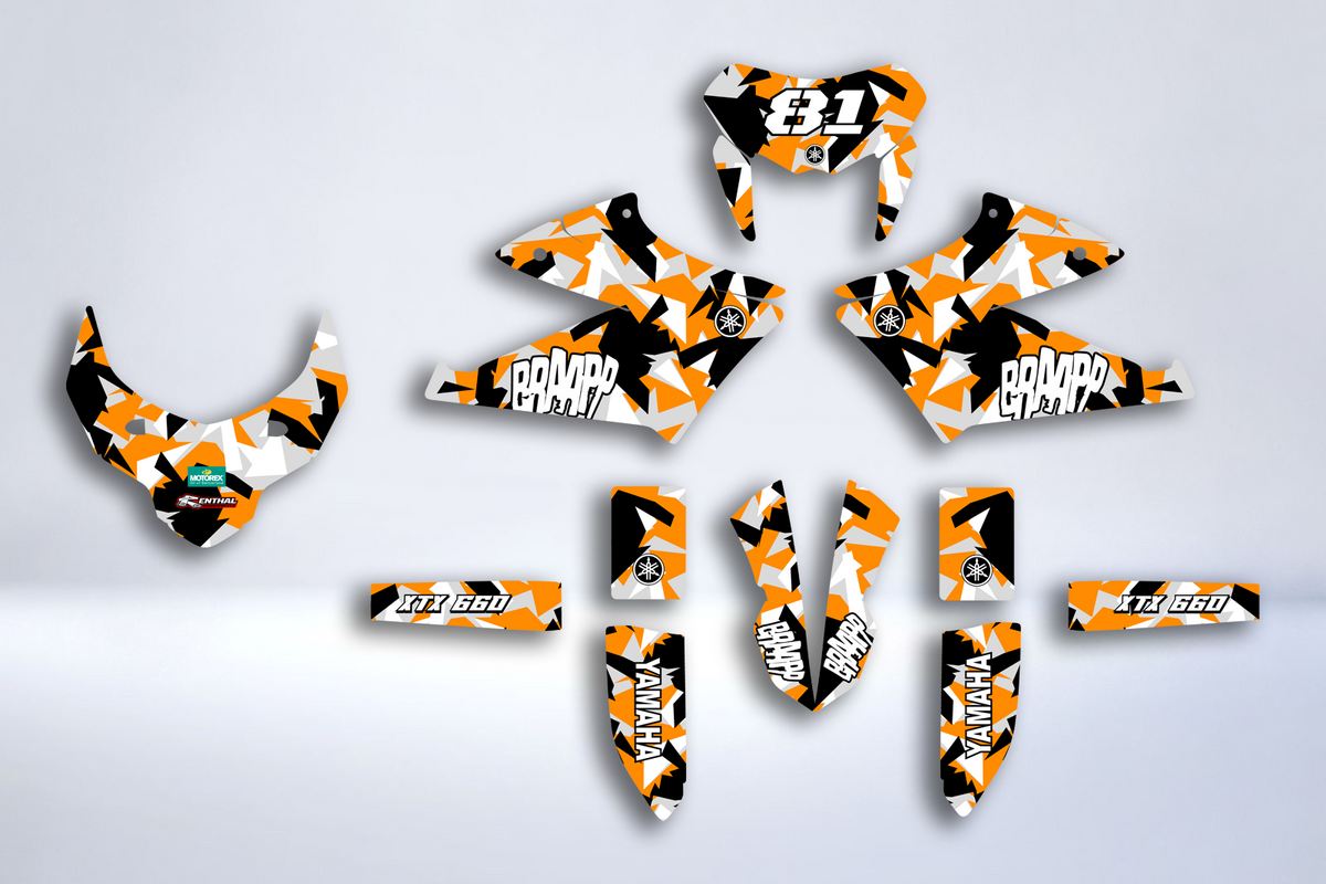 graphics kit YAMAHA XT 660 X AFTER 2006 - CAMO ORANGE