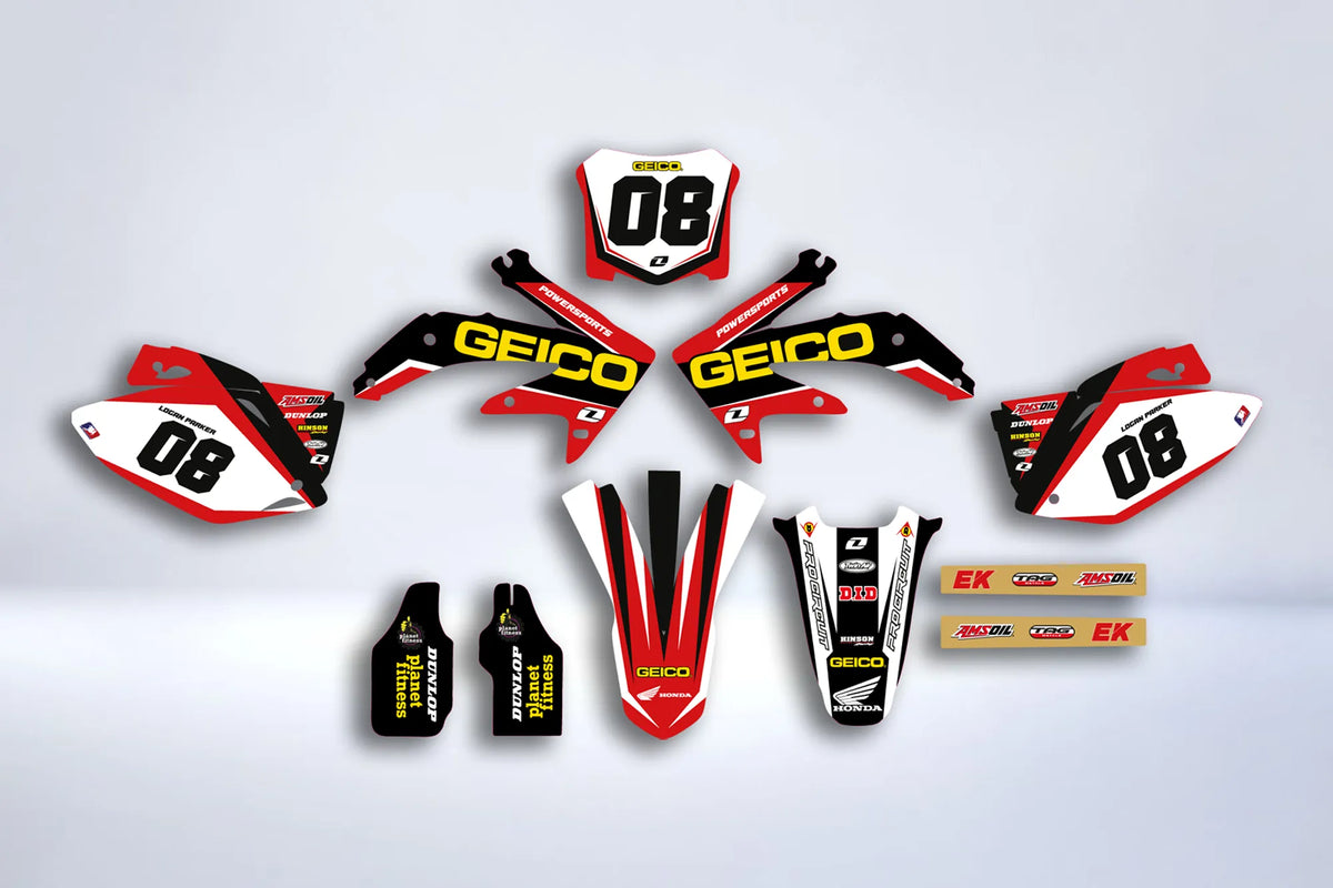 Graphics kit HONDA CRF 450 2005-2008 GEICO #2