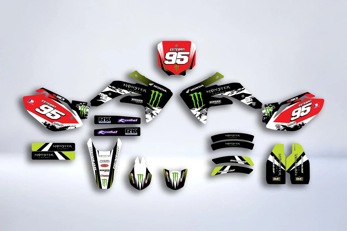 Kit Déco HONDA CRF 150 2007-2018 - MONSTER GREEN RED