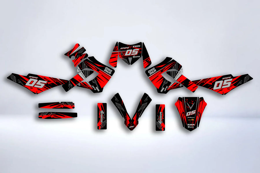 Kit Déco DERBI XTREME 2003-2004 - CLASSIC RED
