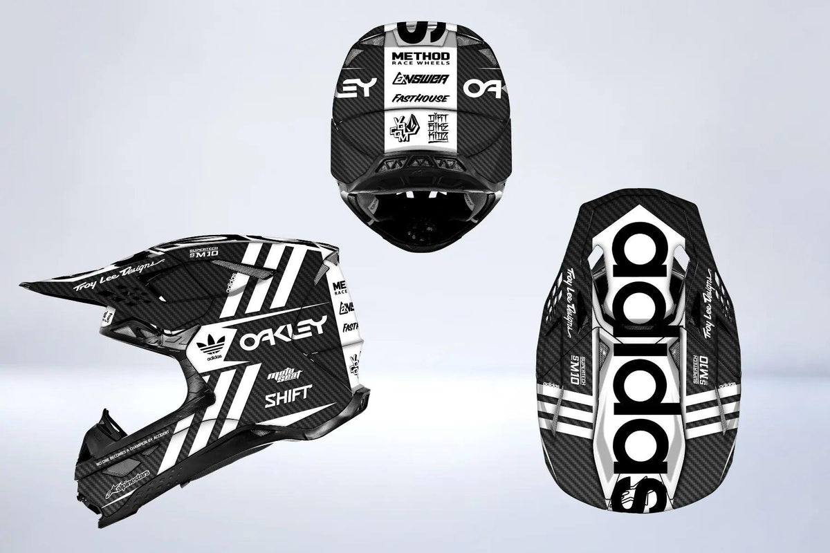 Carbon Stripes - Kit Déco Casque