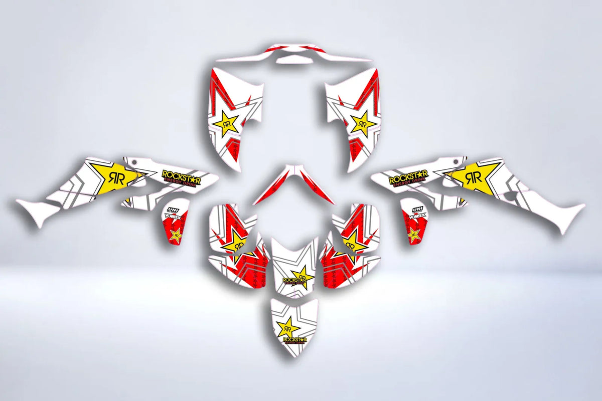 kit gráfico HONDA TRX 450 450R 450ER - WHITE ROCKSTAR