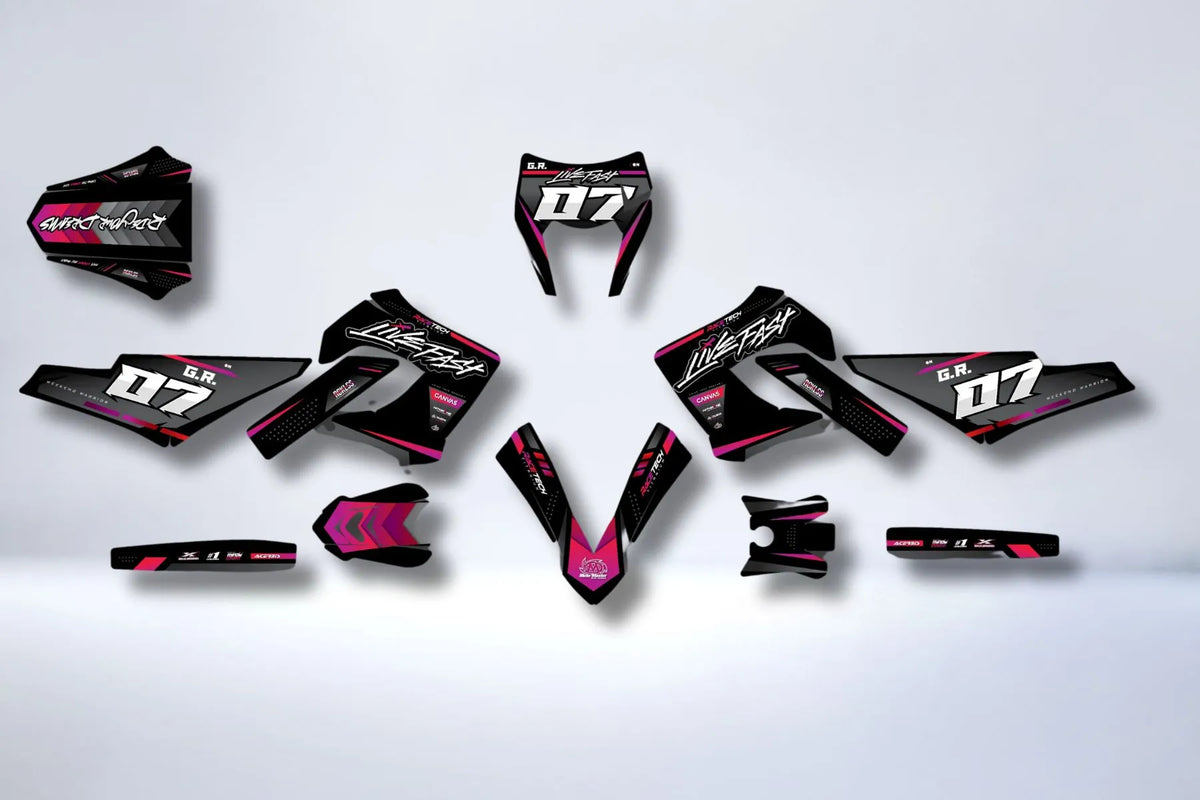 LIVEFAST graphics kit – Derbi Carénages Victoria Bull Tun'r