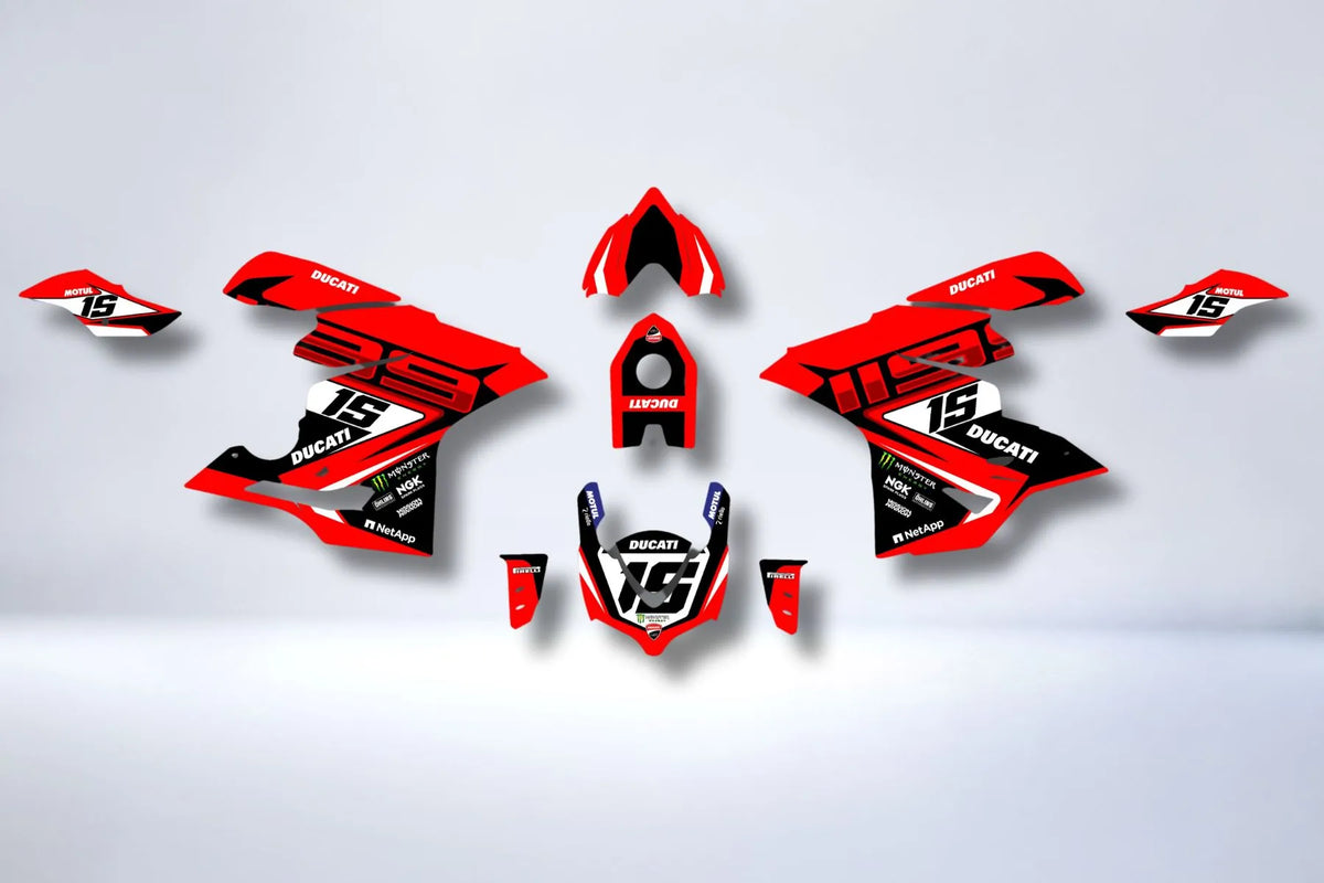 Ducati Panigale 899/1199/1199S 2012-2015 graphics kit - RED