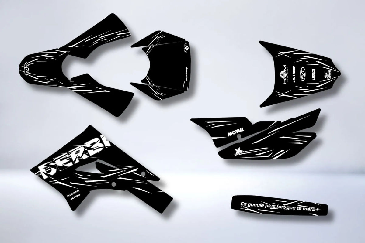 Dekorationskit DERBI X-TREME / RACING 2011-2017 - VOLL SCHWARZ
