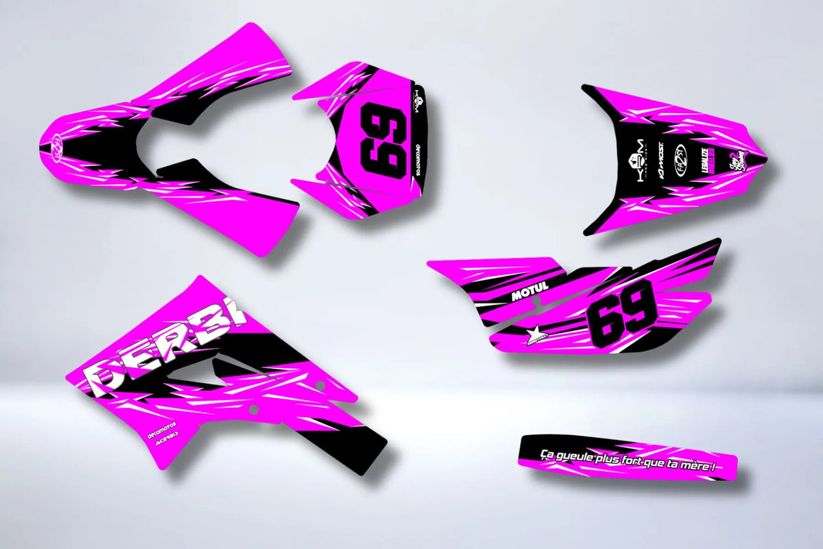 Kit Déco DERBI X-TREME / RACING 2011-2017 - FULL PINK
