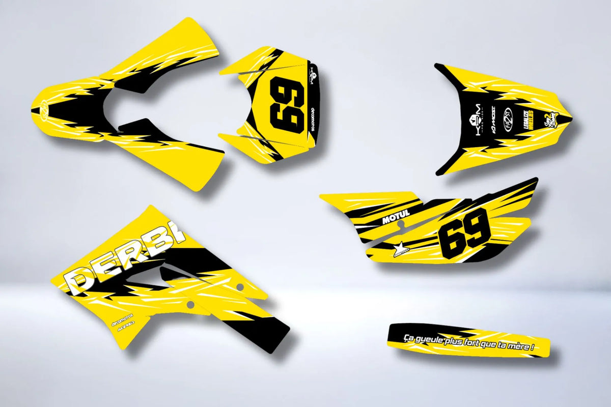 Kit Déco DERBI X-TREME / RACING 2011-2017 - FULL YELLOW