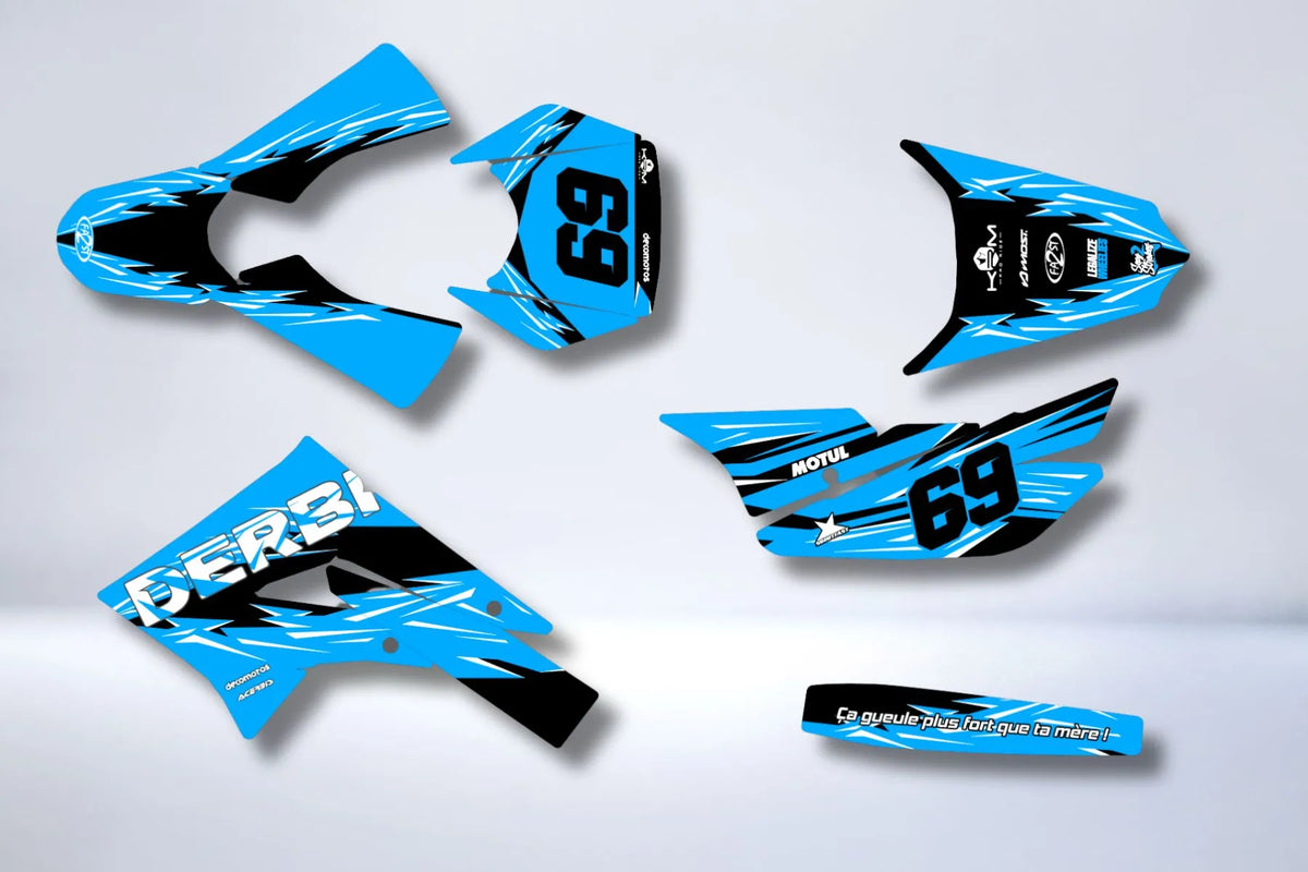 DERBI X-TREME / RACING 2011-2017 Deco Kit - FULL TURQUOISE