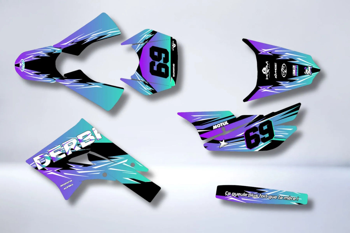 Kit de decoración DERBI X-TREME / RACING 2011-2017 - GRADIENTE