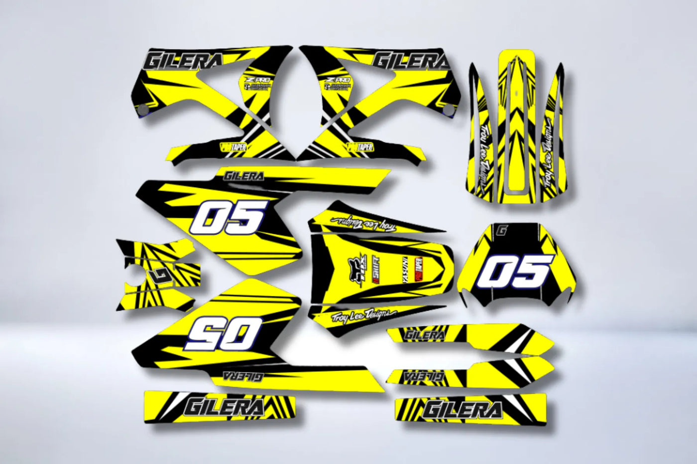 Kit Déco GILERA SMT / RCR AVANT 2011 - YELLOW BLACK