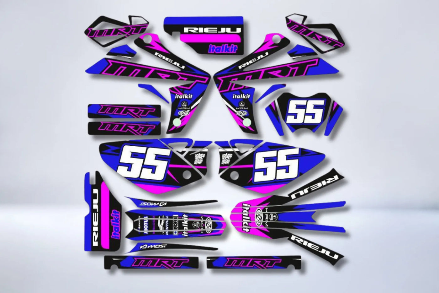 RIEJU MRT 2009-2021 Deco Kit - BLUE PINK